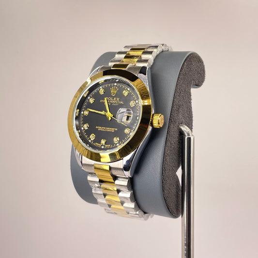RLX MG 40MM - Two Tone Oyster Chain - Smooth Bezel - Black