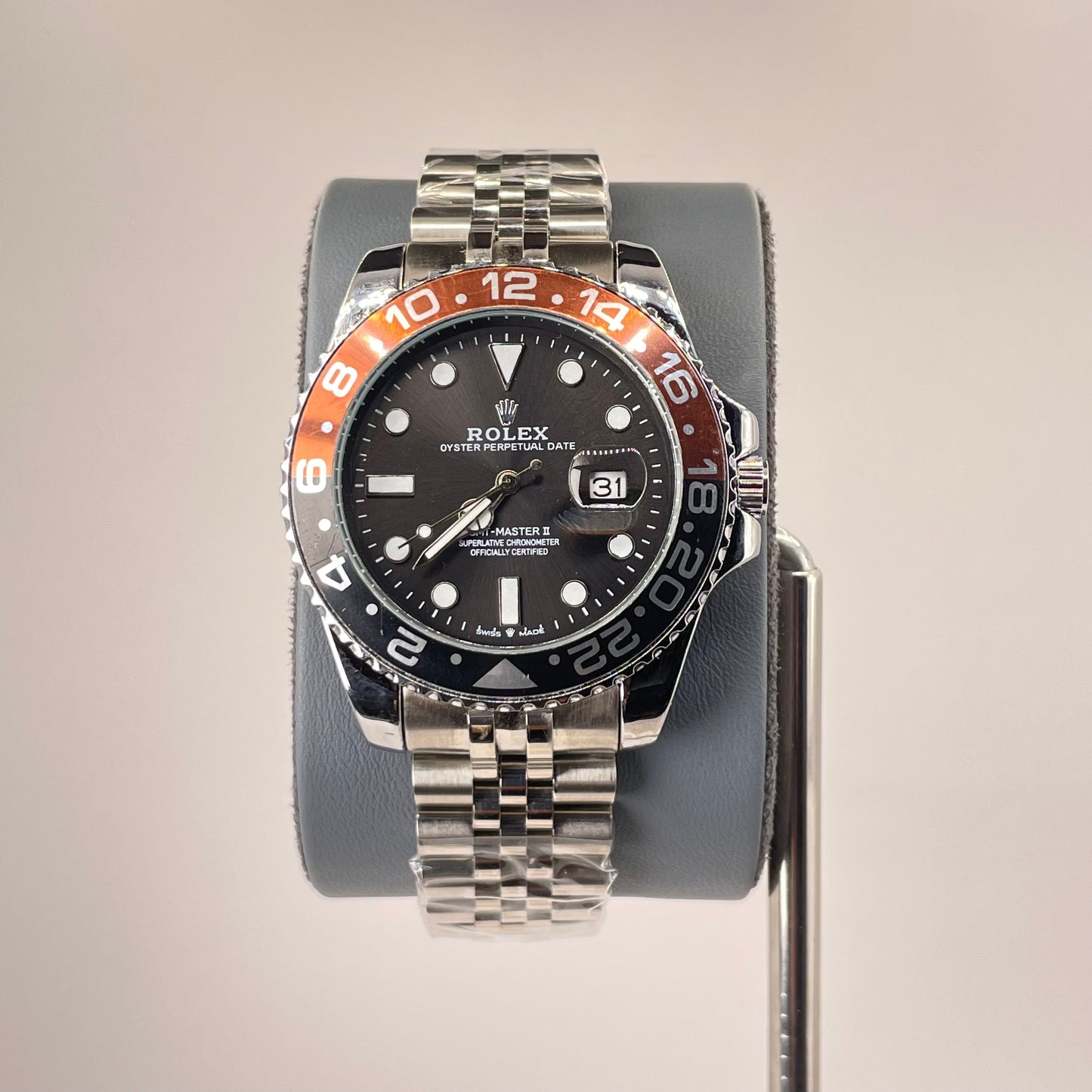 RLX GMT Master - Stainless Jubilee Chain - 40MM - Root Beer