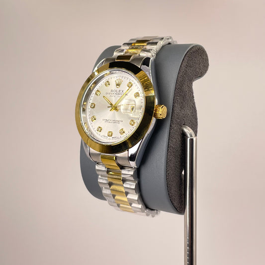 RLX MG 40MM - Two Tone Oyster Chain - Smooth Bezel - Silver