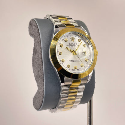 RLX MG 40MM - Two Tone Oyster Chain - Smooth Bezel - Silver