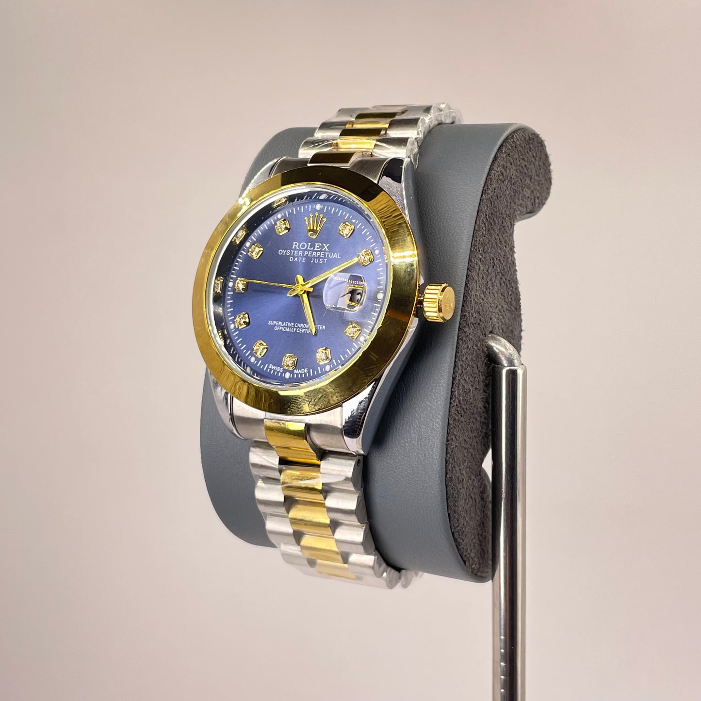 RLX MG 40MM - Two Tone Oyster Chain - Smooth Bezel - Navy Blue