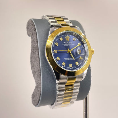 RLX MG 40MM - Two Tone Oyster Chain - Smooth Bezel - Navy Blue