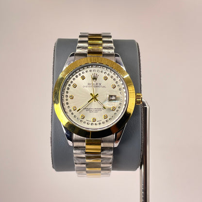 RLX MG 40MM - Two Tone Oyster Chain - Smooth Bezel - Silver Needles