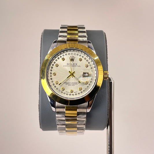 RLX MG 40MM - Two Tone Oyster Chain - Smooth Bezel - Silver Needles