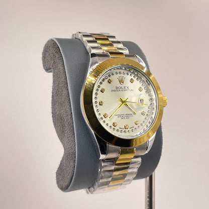 RLX MG 40MM - Two Tone Oyster Chain - Smooth Bezel - Silver Needles