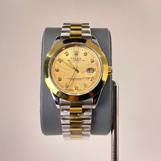 RLX MG 40MM - Two Tone Oyster Chain - Smooth Bezel - Gold