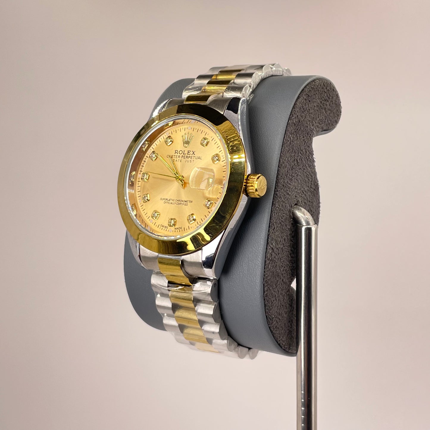 RLX MG 40MM - Two Tone Oyster Chain - Smooth Bezel - Gold