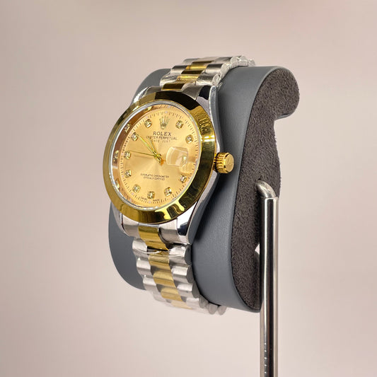 RLX MG 40MM - Two Tone Oyster Chain - Smooth Bezel - Gold