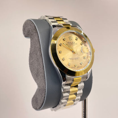 RLX MG 40MM - Two Tone Oyster Chain - Smooth Bezel - Gold