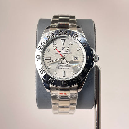 RLX GMT Explorer II - Oyster Stainless Steel chain - Platinum Ice Edition
