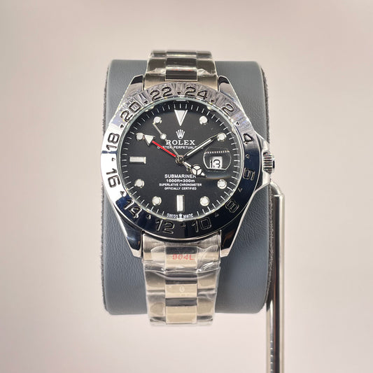 RLX GMT Explorer II - Oyster Stainless Steel chain - Obsidian Black Edition