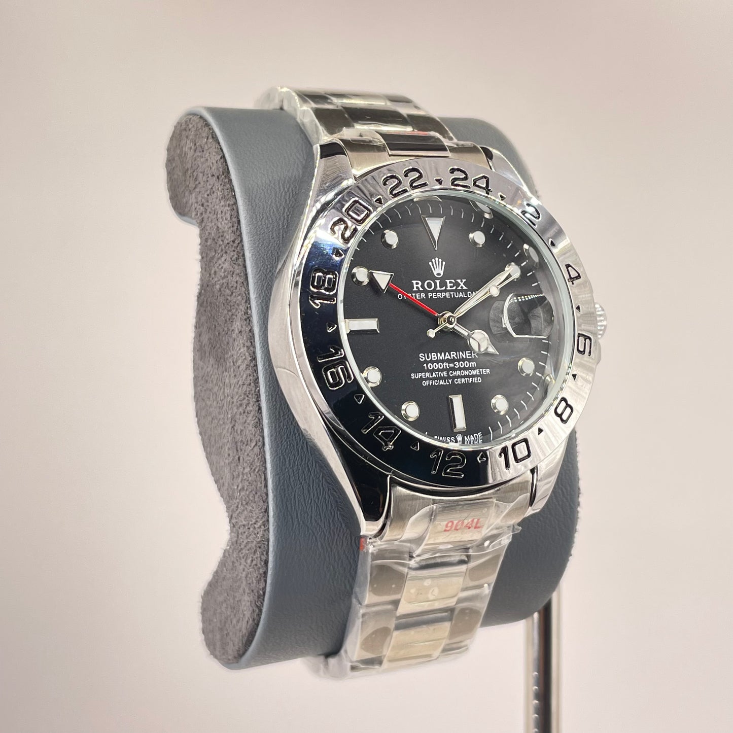 RLX GMT Explorer II - Oyster Stainless Steel chain - Obsidian Black Edition