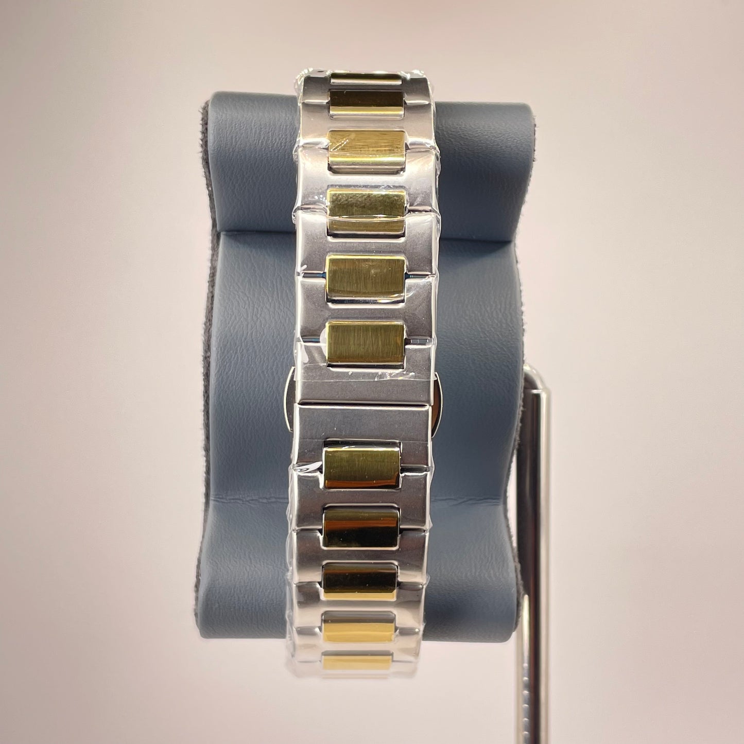 Patek P - Brushed Gold Bazel - Two Tone Nautilus Stainless Steel Chain - Black Edition