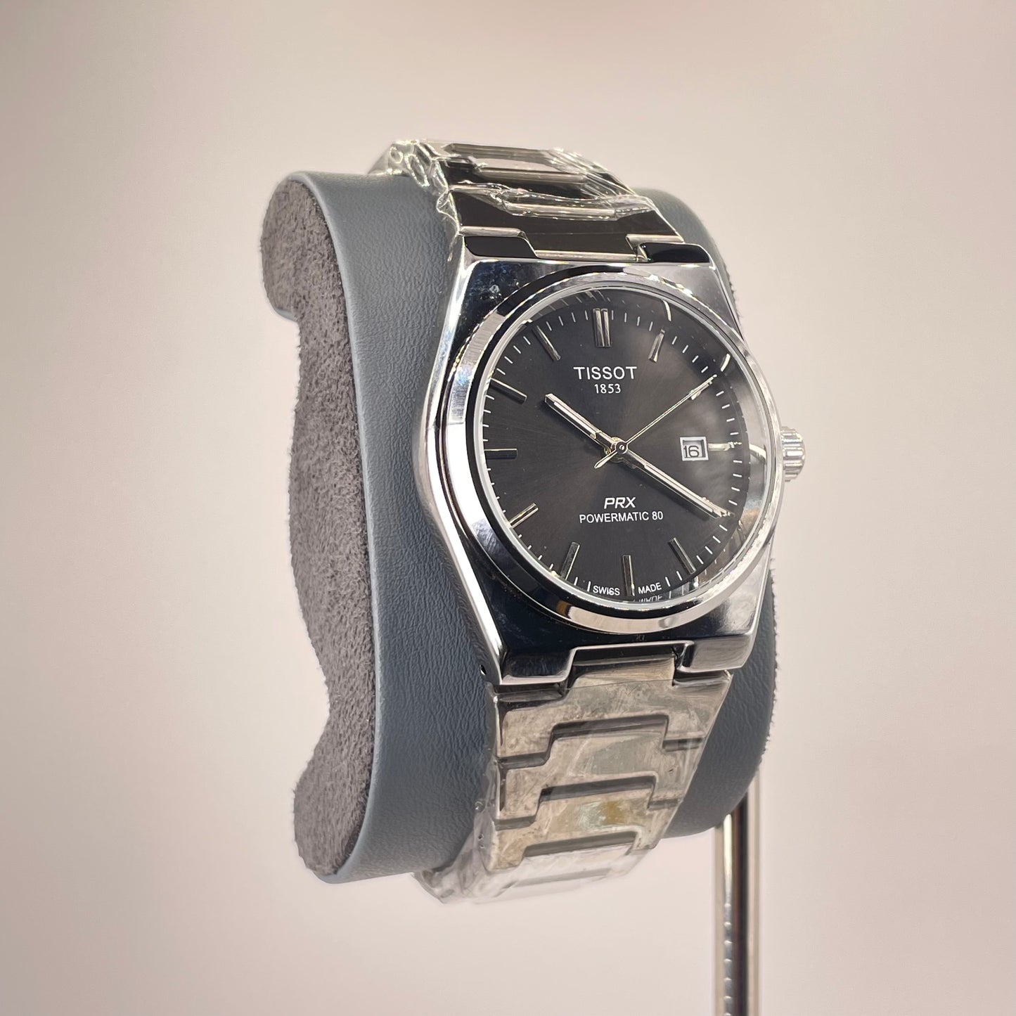 Tissot PRX - Semi Automatic - Rounded Bazel - Stainless Steel Chain - Crystal Black Edition