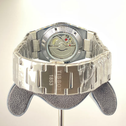 Tissot PRX - Semi Automatic - Rounded Bazel - Stainless Steel Chain - Ice Blue Waffle Edition