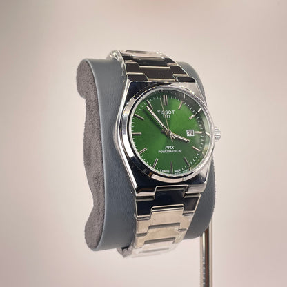 Tissot PRX - Semi Automatic - Rounded Bazel - Stainless Steel Chain - Emerald Green Edition