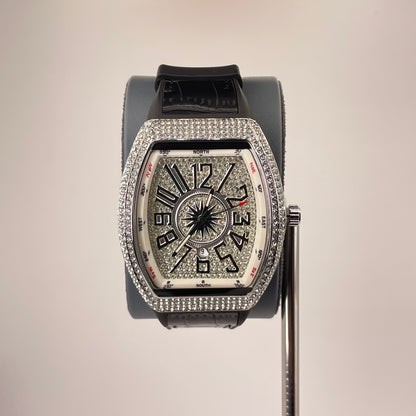 Denvosi Diamond Royale - Crocodile Pattern Strap - Midnight Ice Edition