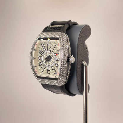 Denvosi Diamond Royale - Crocodile Pattern Strap - Midnight Ice Edition
