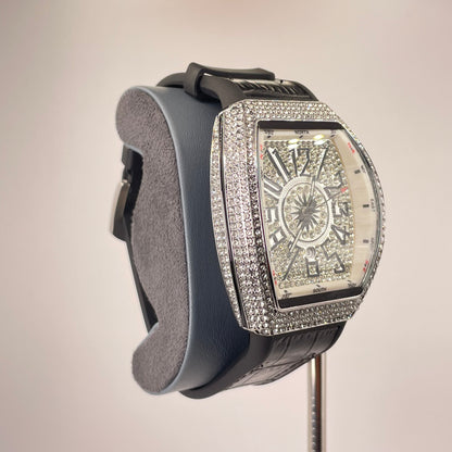 Denvosi Diamond Royale - Crocodile Pattern Strap - Midnight Ice Edition