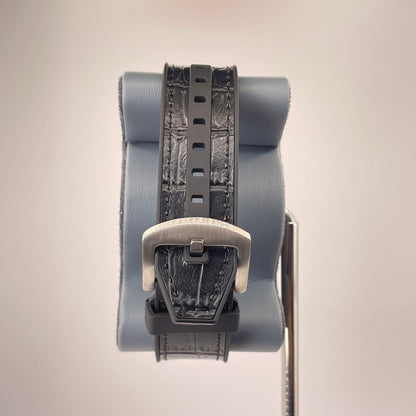 Denvosi Diamond Royale - Crocodile Pattern Strap - Midnight Ice Edition