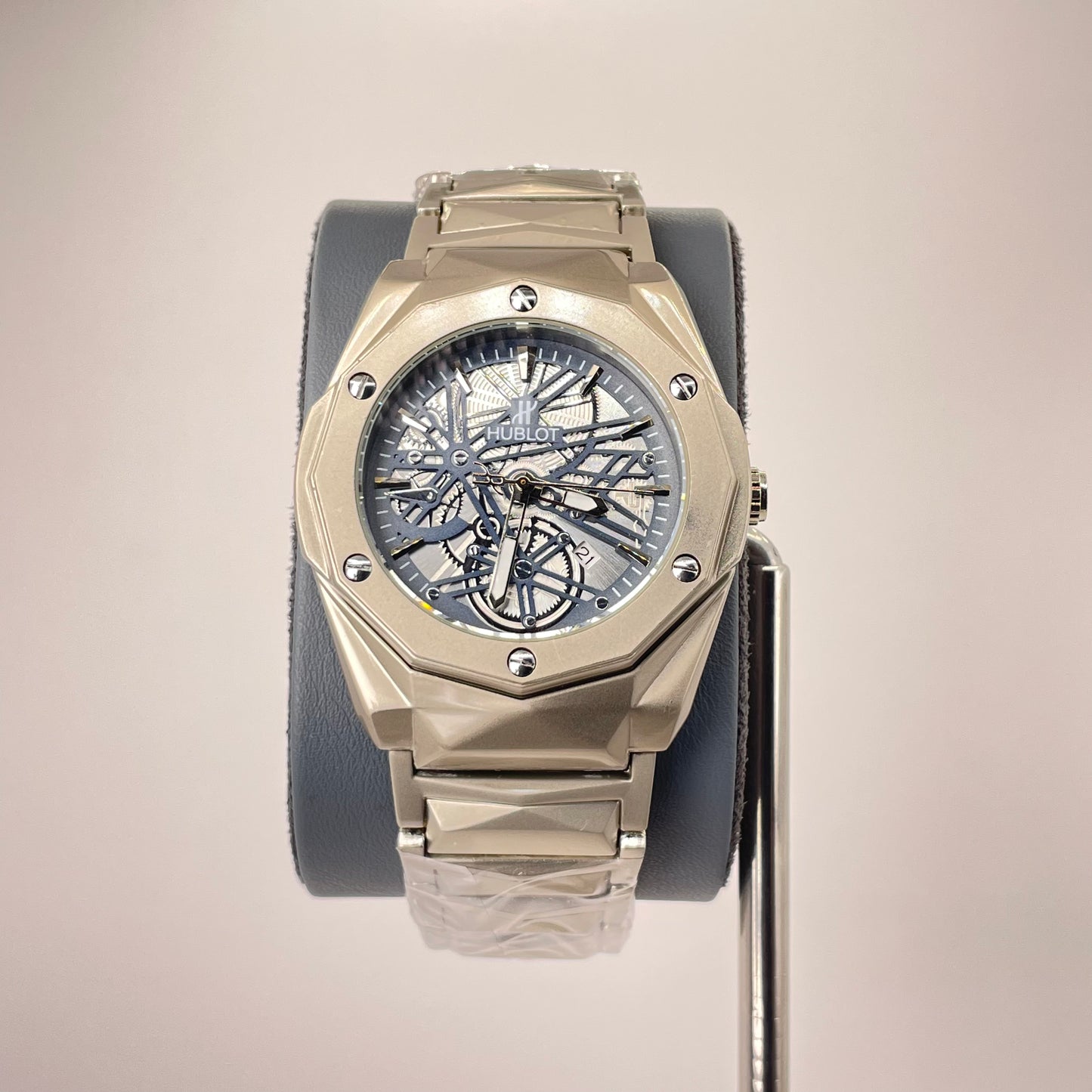 Hublot Premium Open Heart - Titanium Diamond Cut Chain - Zigzag Jet Black Edition