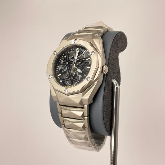 Hublot Premium Open Heart - Titanium Diamond Cut Chain - Zigzag Black Edition