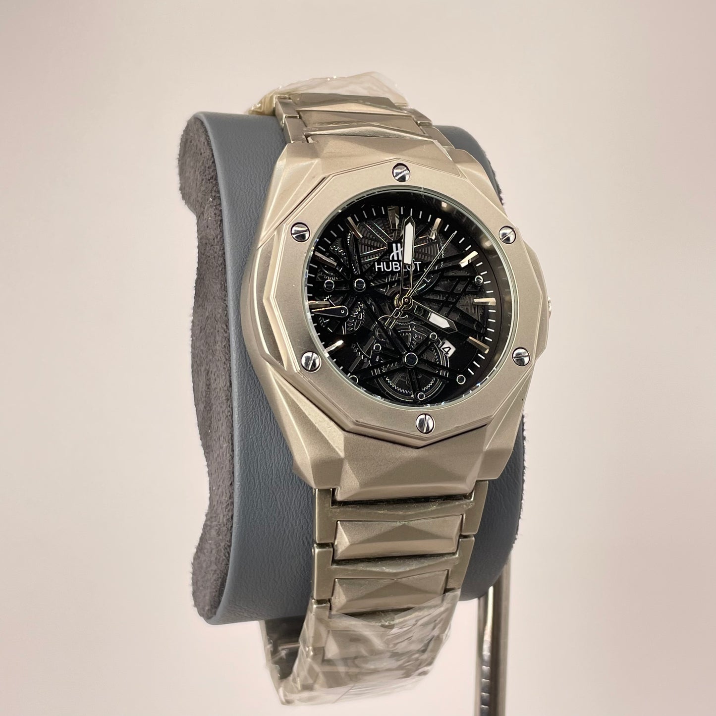 Hublot Premium Open Heart - Titanium Diamond Cut Chain - Zigzag Black Edition
