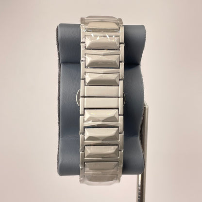 Hublot Premium Quartz - Silver Diamond Cut Chain - Diamond White Crystal Edition