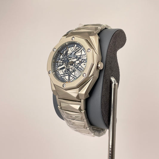 Hublot Premium Open Heart - Titanium Diamond Cut Chain - Zigzag Jet Black Edition
