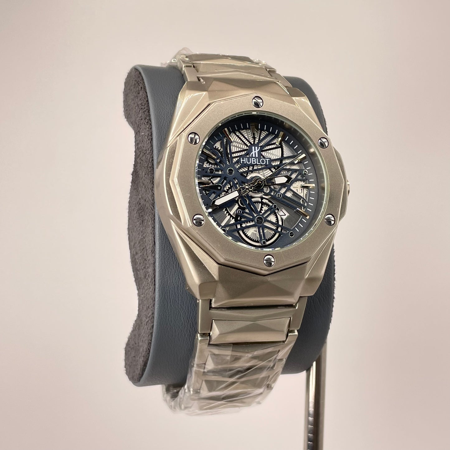 Hublot Premium Open Heart - Titanium Diamond Cut Chain - Zigzag Jet Black Edition