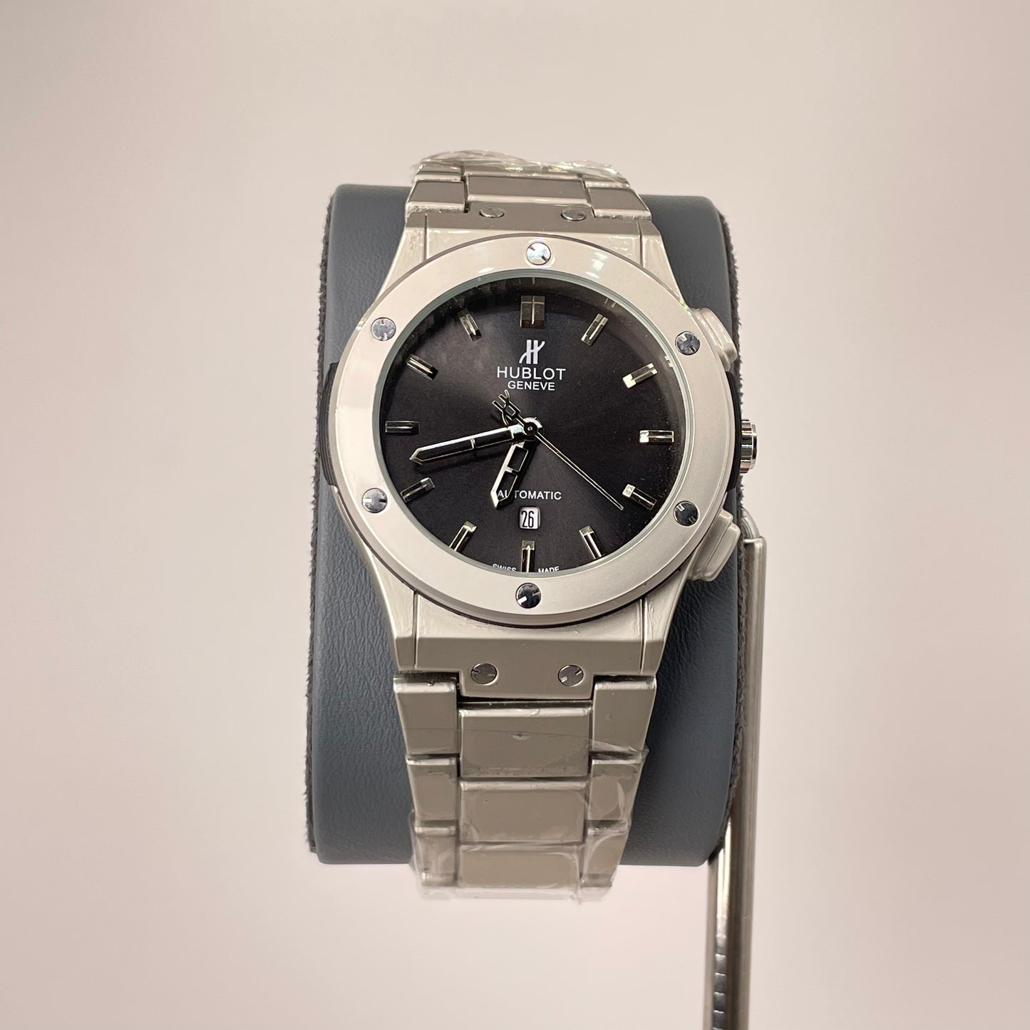 Hublot Premium Automatic - Silver Chain - Midnight Black Edition