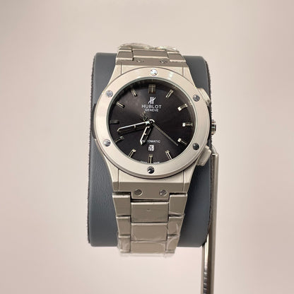 Hublot Premium Automatic - Silver Chain - Midnight Black Edition