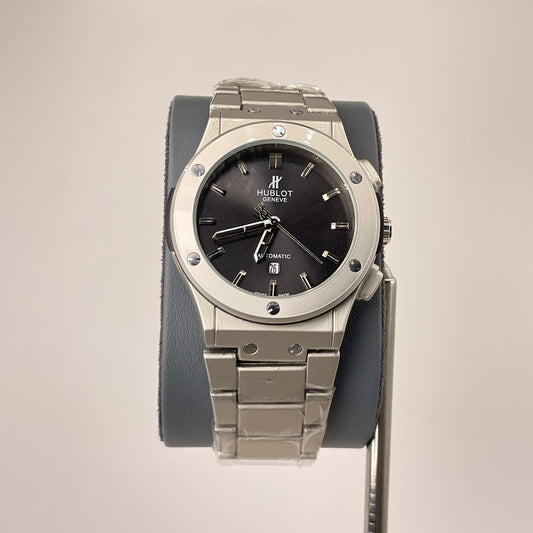 Hublot Premium Automatic - Silver Chain - Midnight Black Edition