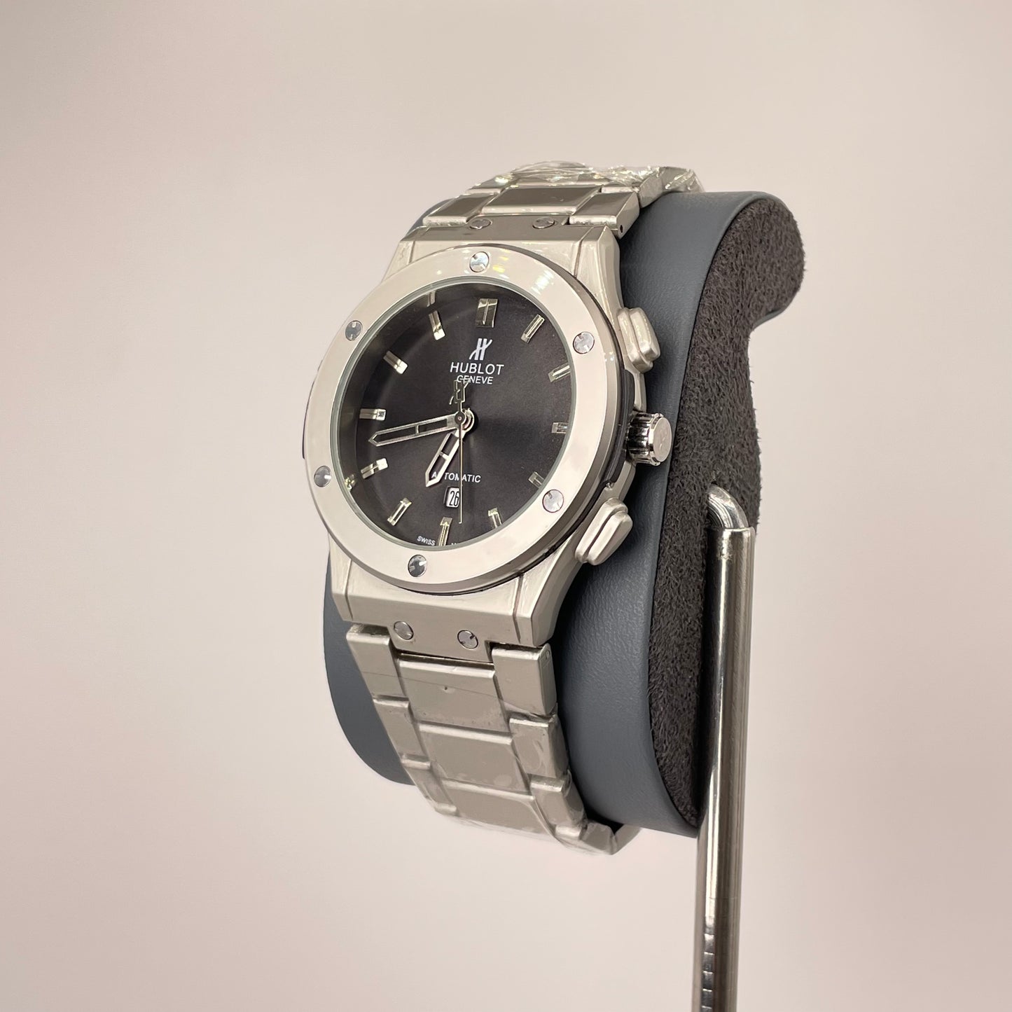 Hublot Premium Automatic - Silver Chain - Midnight Black Edition