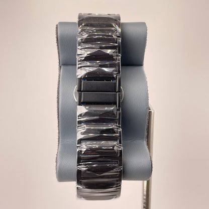 Hublot Premium Skeleton - Black Diamond Cut Chain -  Pure Matte Black Edition