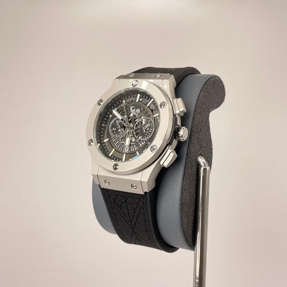 Hublot Fusion Analog - Textured Leather Strap - Titanium Shadow Edition