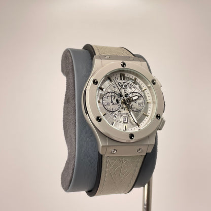 Hublot Fusion Analog - Textured Leather Strap - Forest Sliver Edition