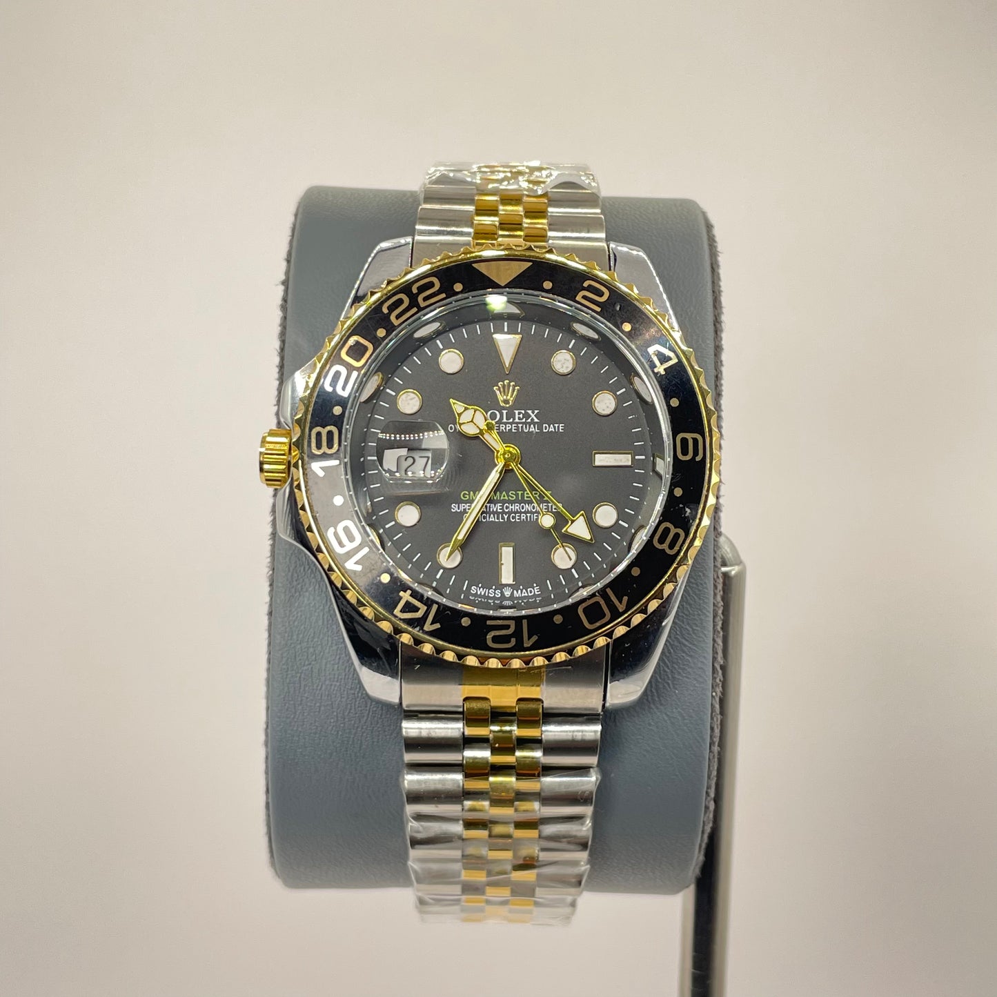 RLX GMT Semi Automatic - 40MM Stainless Jubilee Chain - Gold Edition