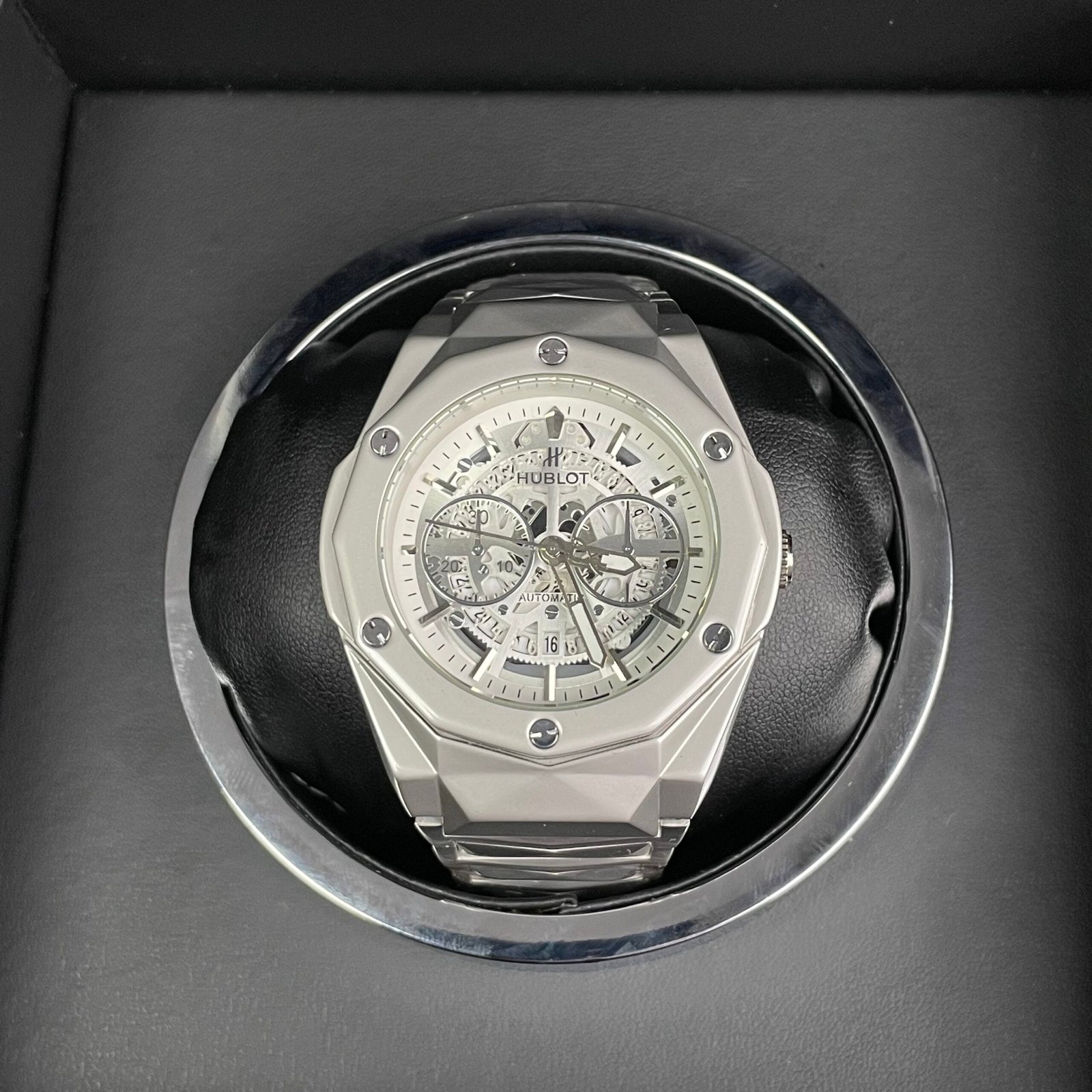 Hublot Premium Skeleton – Crystal Silver