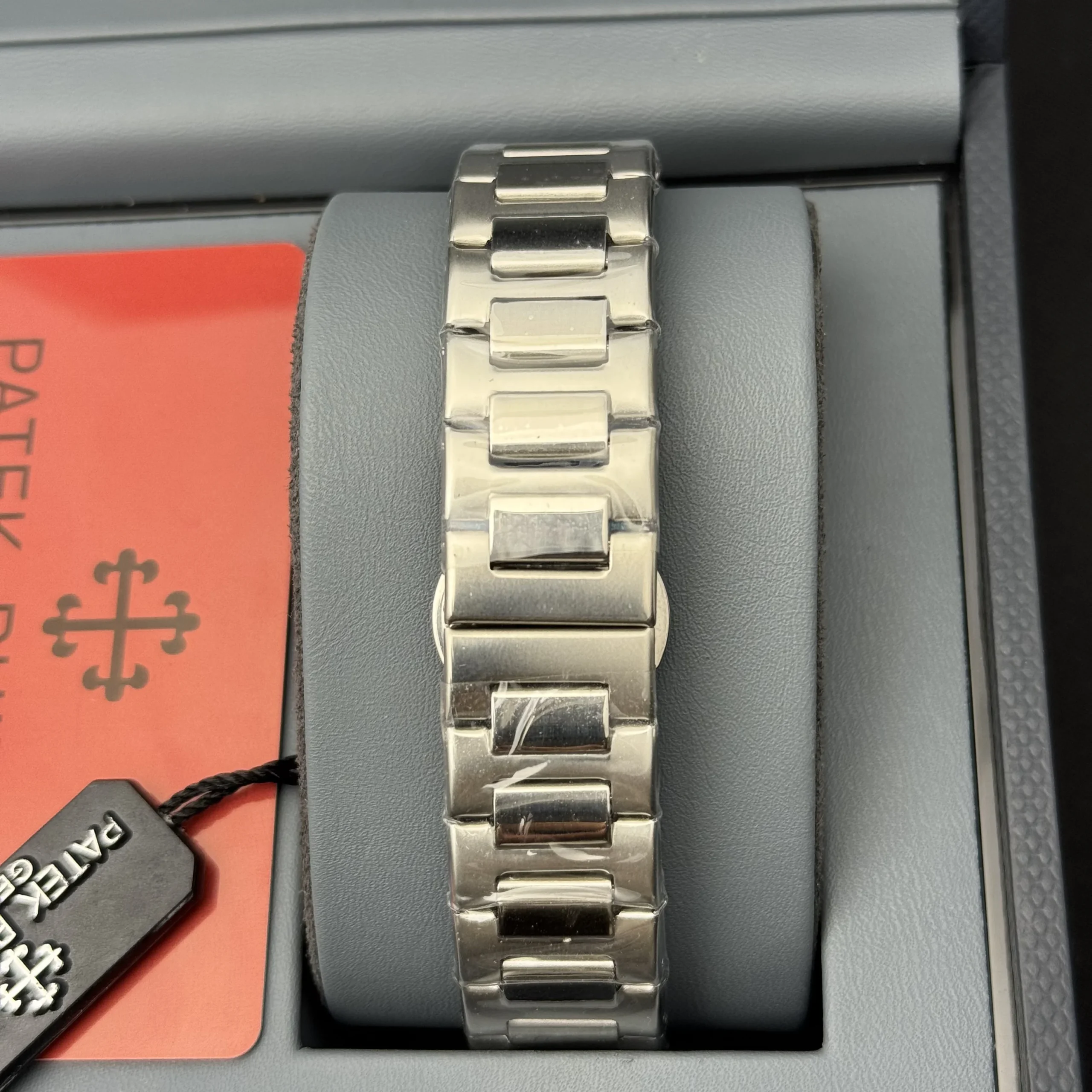 Patek P - Brushed Silver Bazel - White