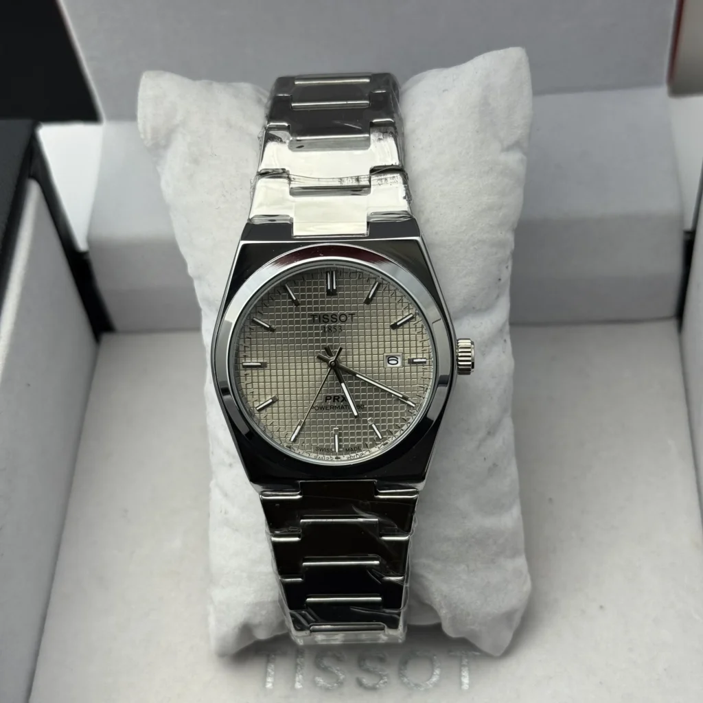 Tissot PRX Semi Automatic – Silver Grey Waffle
