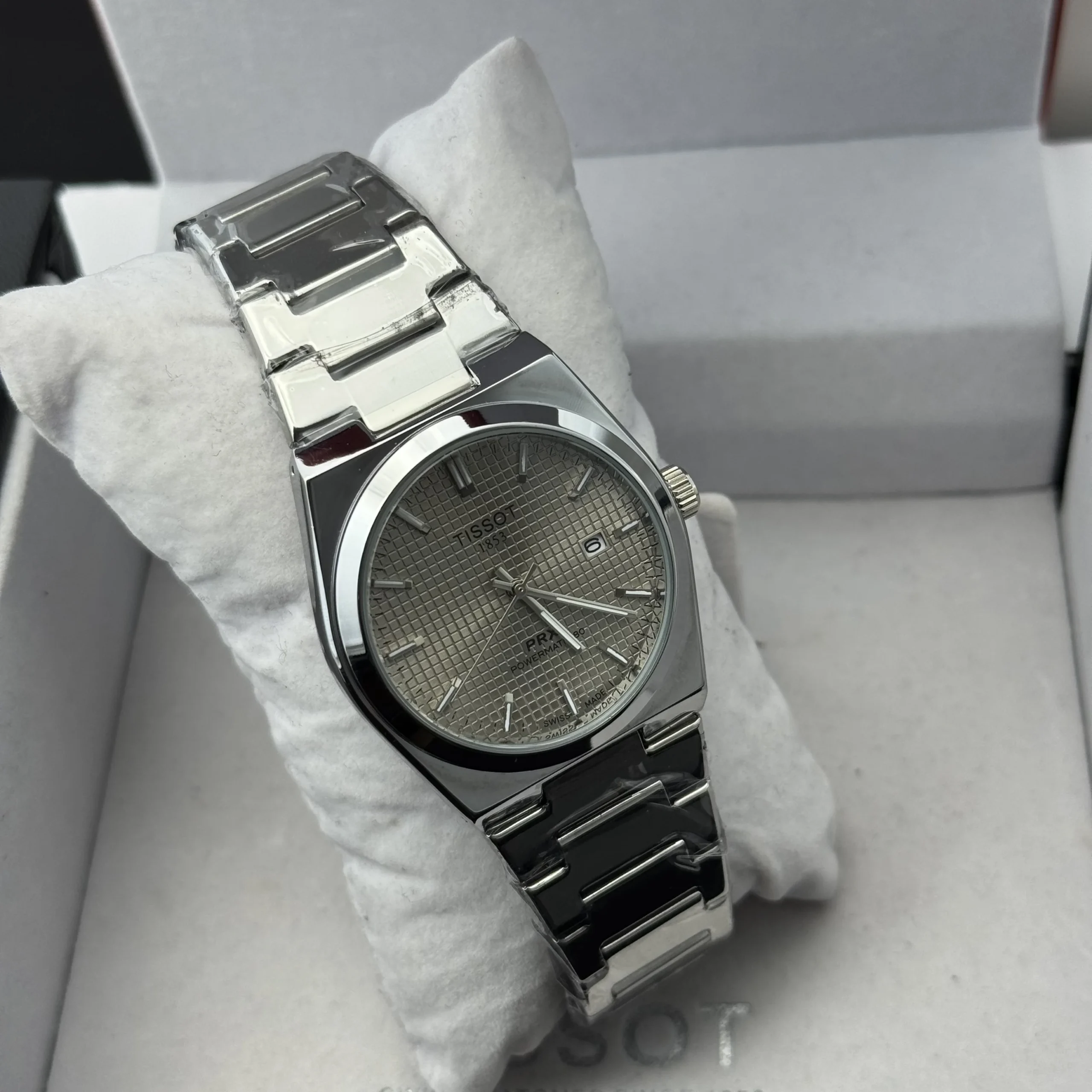 Tissot PRX Semi Automatic - Silver Grey Waffle