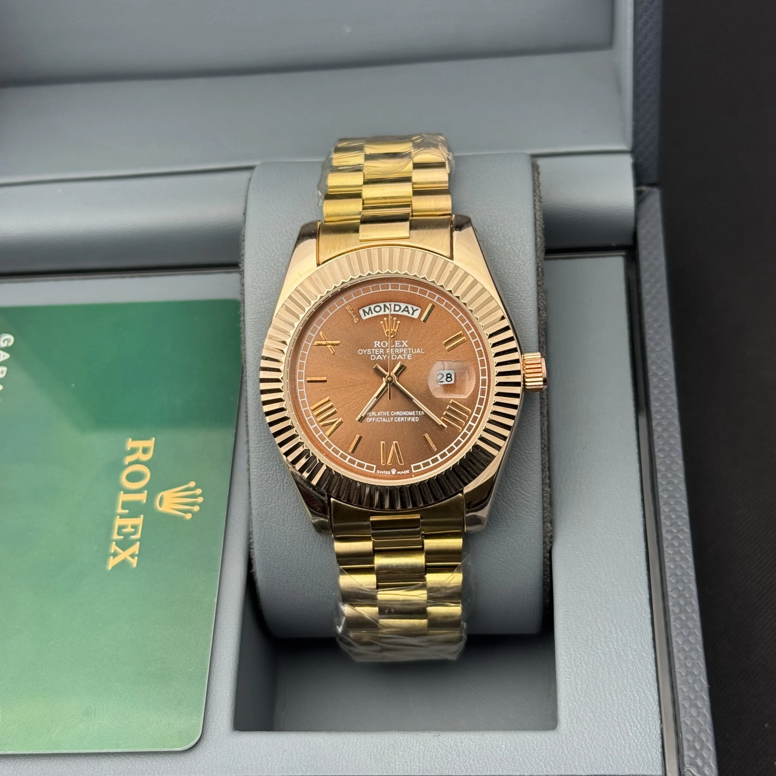 RLX Day-Date Gold – Chocolate