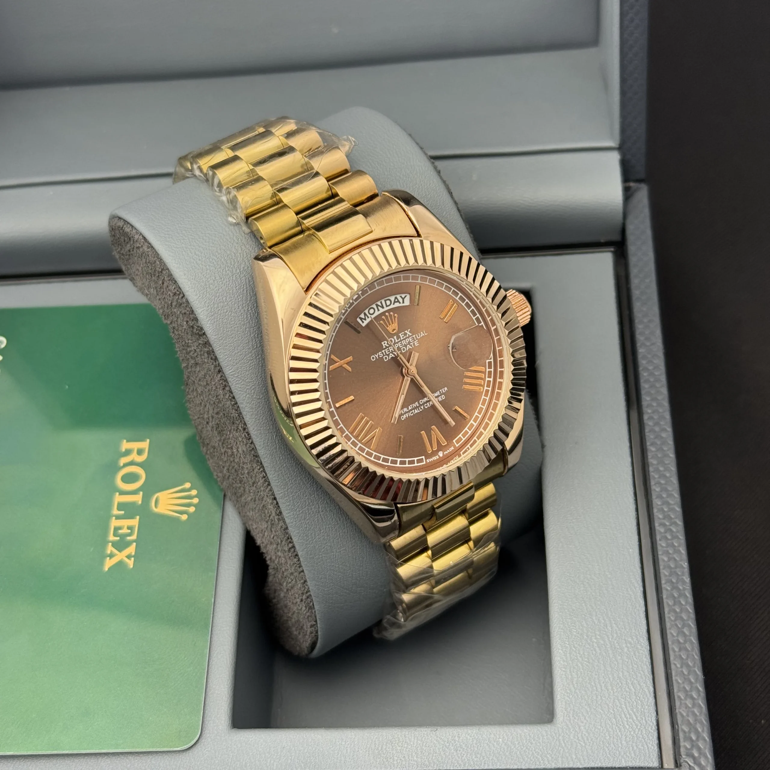 RLX Day-Date Gold - Chocolate
