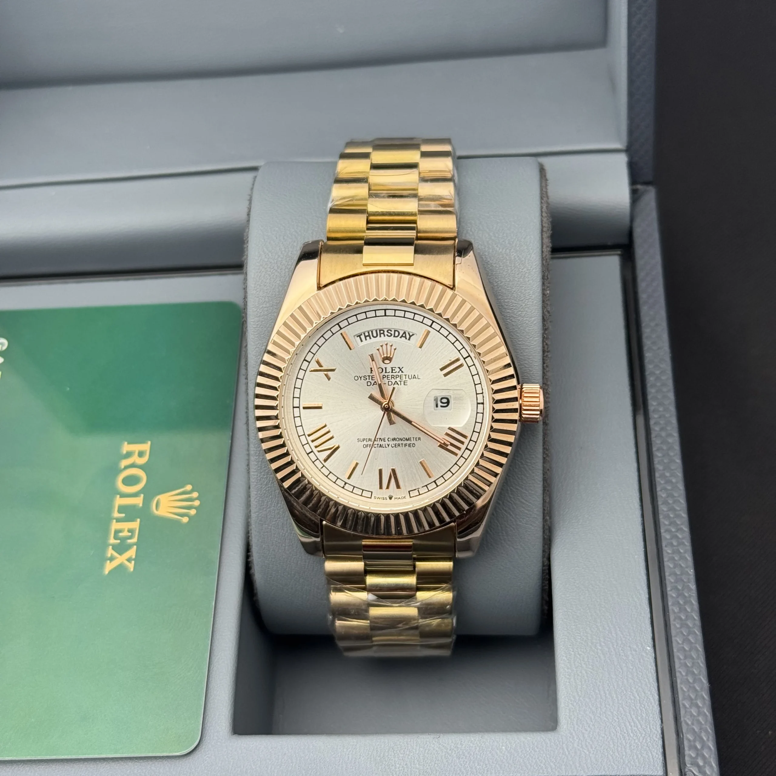 RLX Day-Date Gold – Champagne