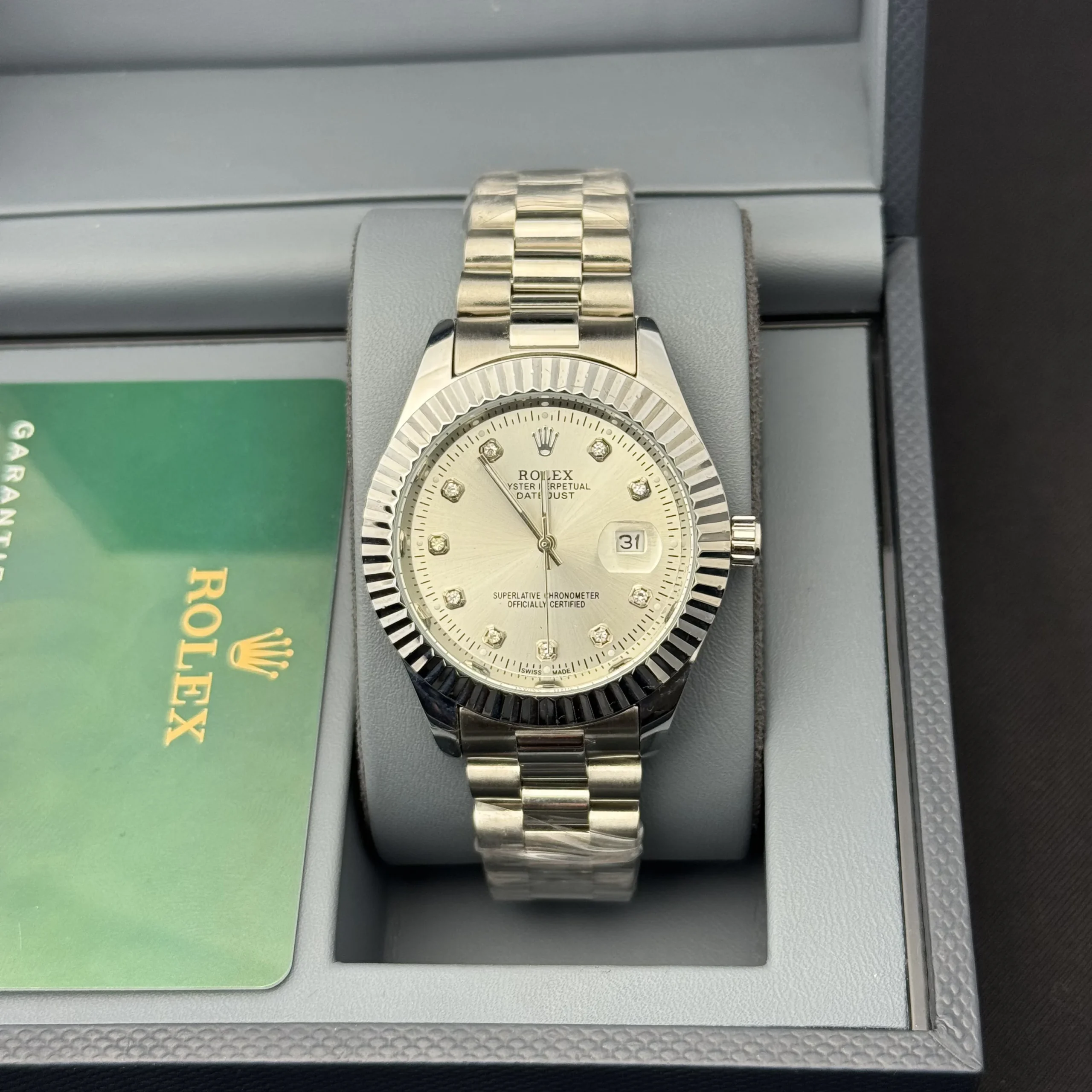 RLX MG – Fluted Bezel Silver – Silver