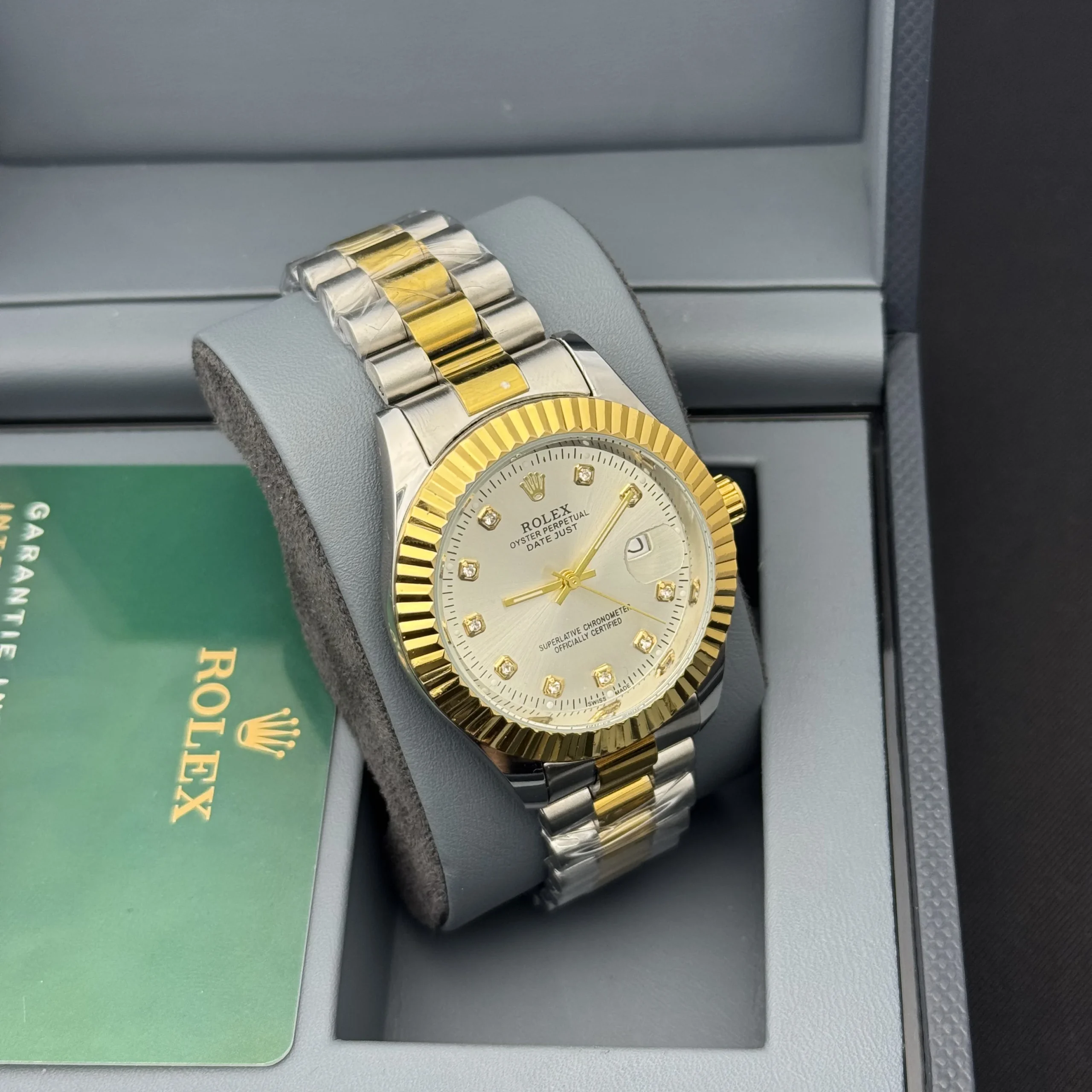 RLX MG - Fluted Bezel Gold - Silver